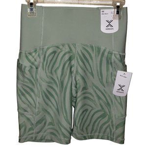 Xersion Fitted Bike Shorts Hi-Rise Anti-odor Compression Peach Hand Feel Gym NWT